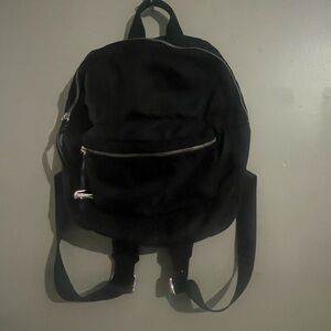 Lacoste Black Backpack with Red Interior